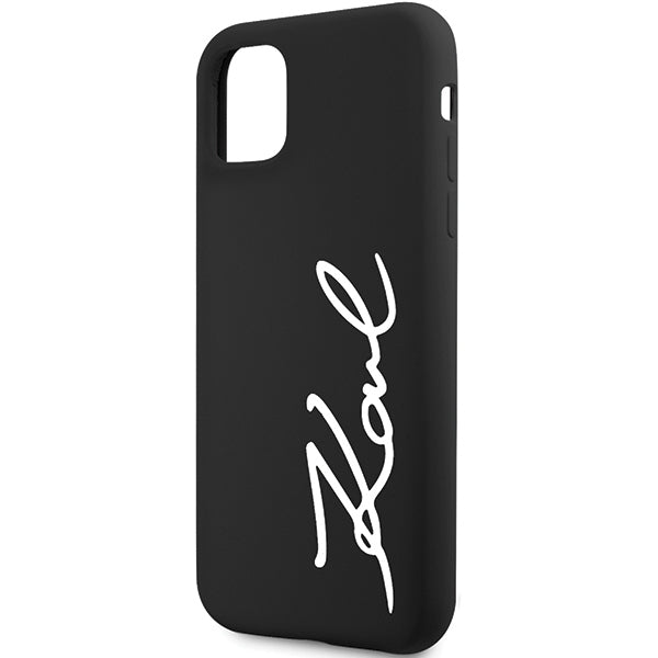 Karl Lagerfeld silikoninis dėklas iPhone 11 / XR – juodas -- iPhone 11