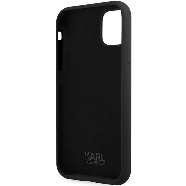 Karl Lagerfeld silikoninis dėklas iPhone 11 / XR – juodas -- iPhone 11