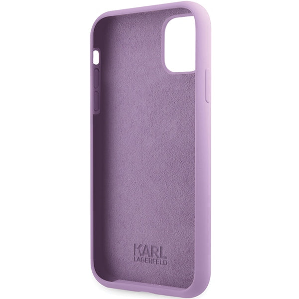 Karl Lagerfeld silikoninis dėklas iPhone 11/XR – violetinis -- iPhone 11