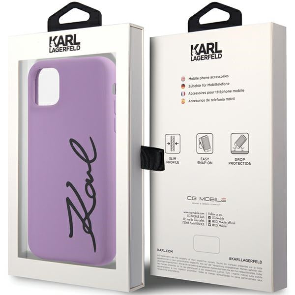 Karl Lagerfeld silikoninis dėklas iPhone 11/XR – violetinis -- iPhone 11
