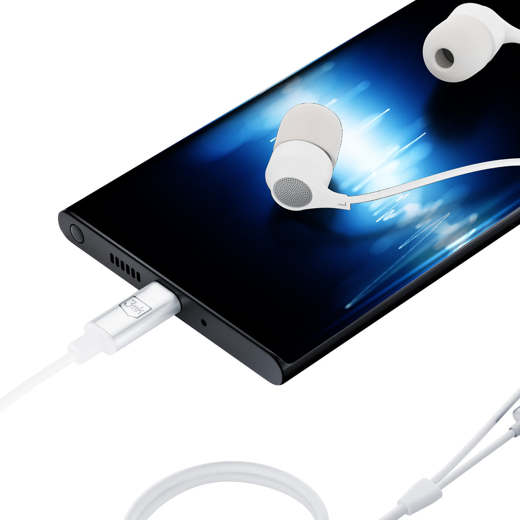 USB-C 3mk laidinės ausinės – baltos -- Cell phone cases and covers