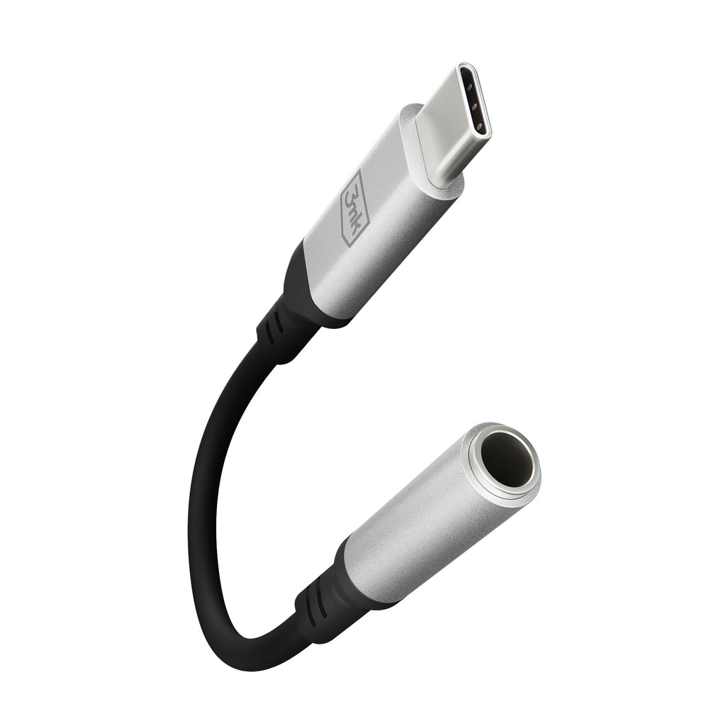 3mk USB-C adapteris – 3,5 mm mini lizdas – sidabrinis -- Cell phone cases and covers
