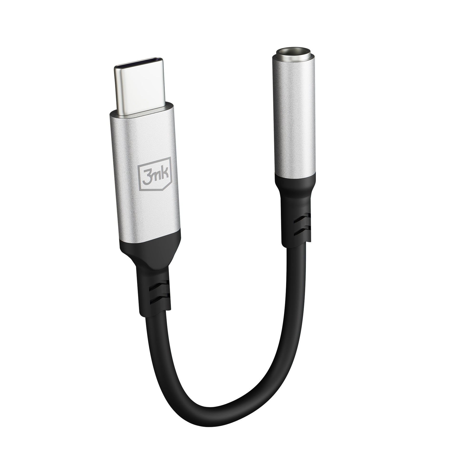 3mk USB-C adapteris – 3,5 mm mini lizdas – sidabrinis -- Cell phone cases and covers