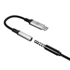3mk USB-C adapteris – 3,5 mm mini lizdas – sidabrinis -- Cell phone cases and covers