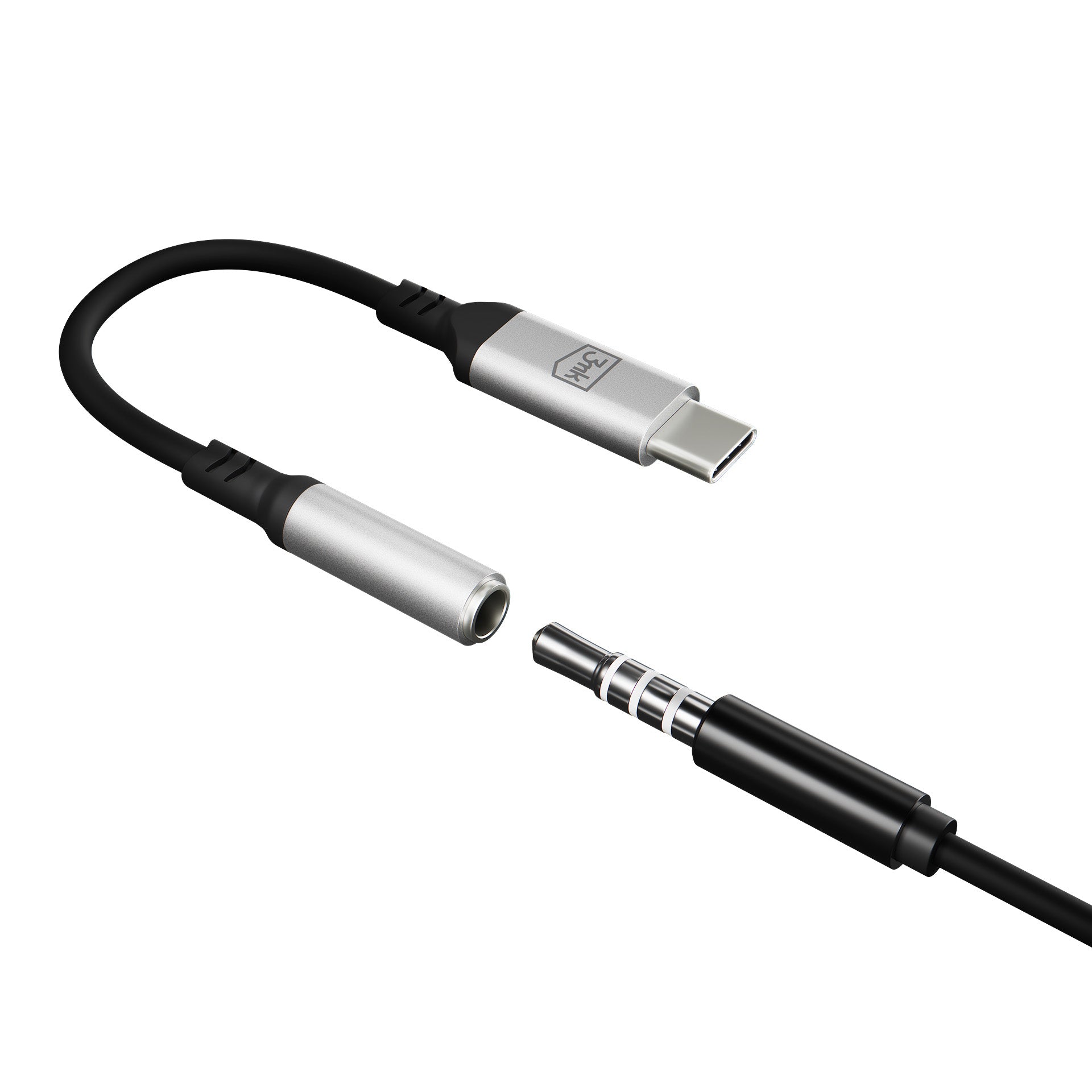 3mk USB-C adapteris – 3,5 mm mini lizdas – sidabrinis -- Cell phone cases and covers