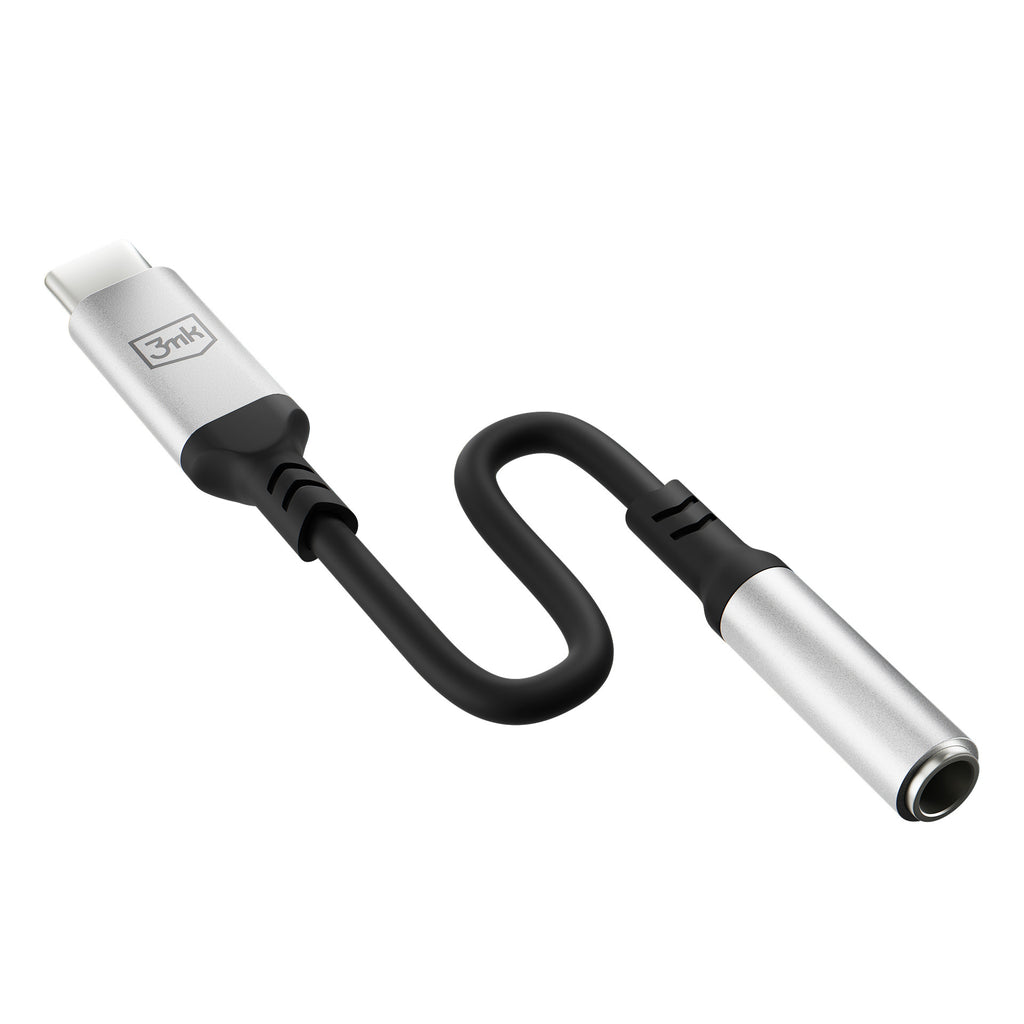 3mk USB-C adapteris – 3,5 mm mini lizdas – sidabrinis -- Cell phone cases and covers