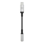 3mk USB-C adapteris – 3,5 mm mini lizdas – sidabrinis -- Cell phone cases and covers