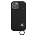 Adidas Originals dėklas iPhone 13 Pro Max su rankos dirželiu – juodas
