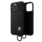 Adidas Originals dėklas iPhone 13 Pro Max su rankos dirželiu – juodas