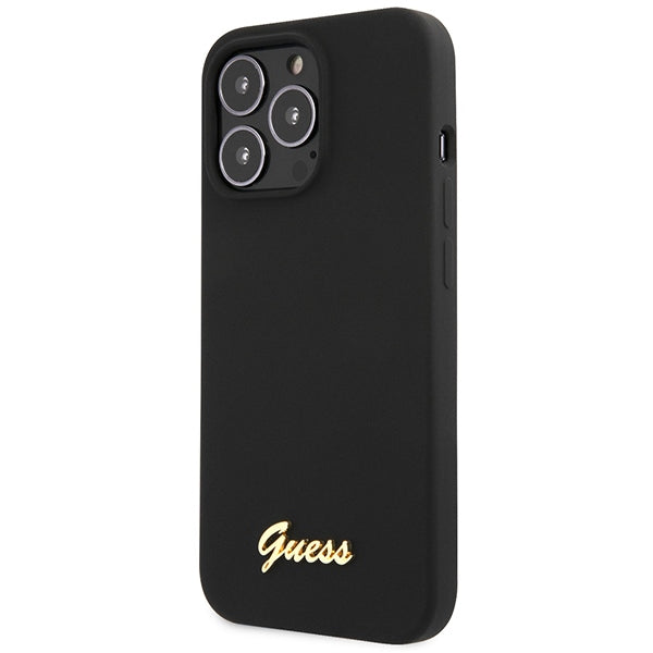 Guess silikoninis dėklas iPhone 13 Pro Max – juodas