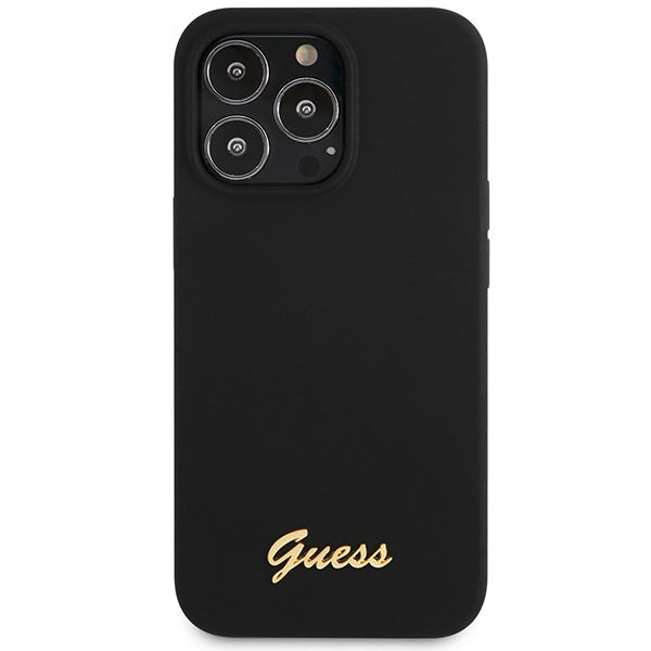 Guess silikoninis dėklas iPhone 13 Pro Max – juodas