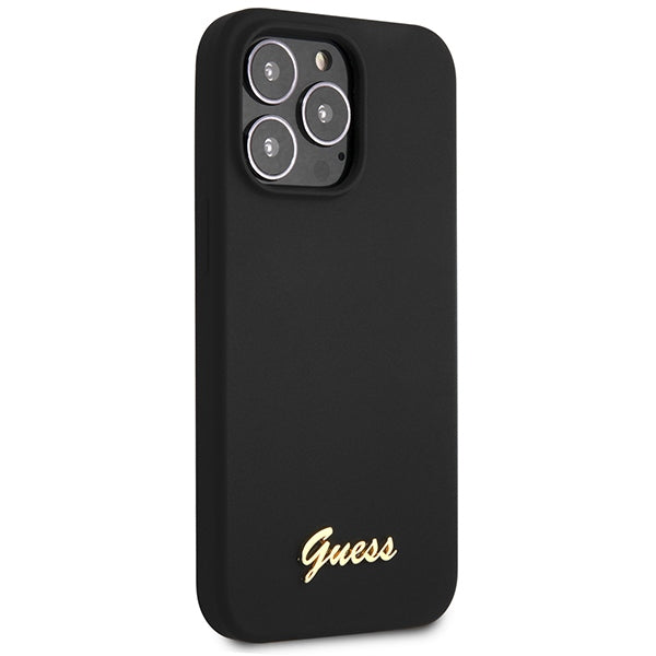 Guess silikoninis dėklas iPhone 13 Pro Max – juodas