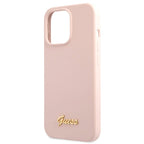 Guess silikoninis dėklas iPhone 13 Pro Max – šviesiai rožinis -- iPhone 13 Pro Max