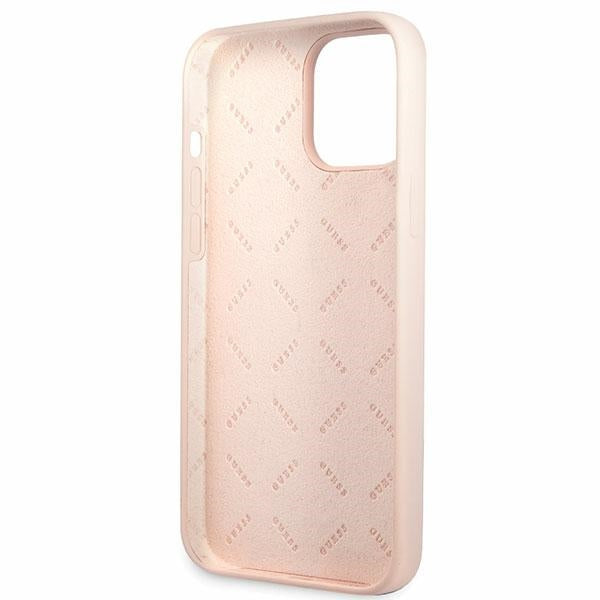 Guess silikoninis dėklas iPhone 13 Pro Max – šviesiai rožinis -- iPhone 13 Pro Max