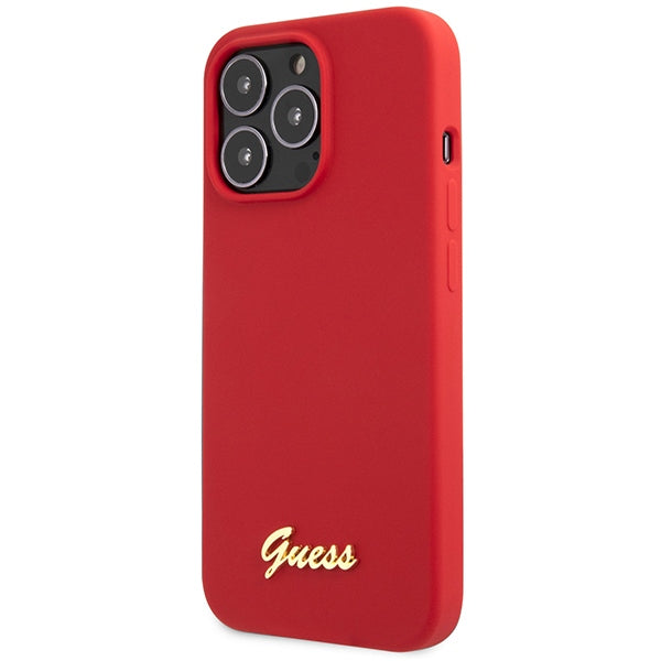 Guess silikoninis dėklas iPhone 13 Pro Max – raudonas