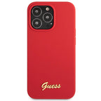 Guess silikoninis dėklas iPhone 13 Pro Max – raudonas
