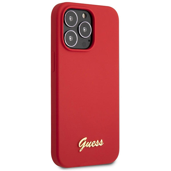 Guess silikoninis dėklas iPhone 13 Pro Max – raudonas