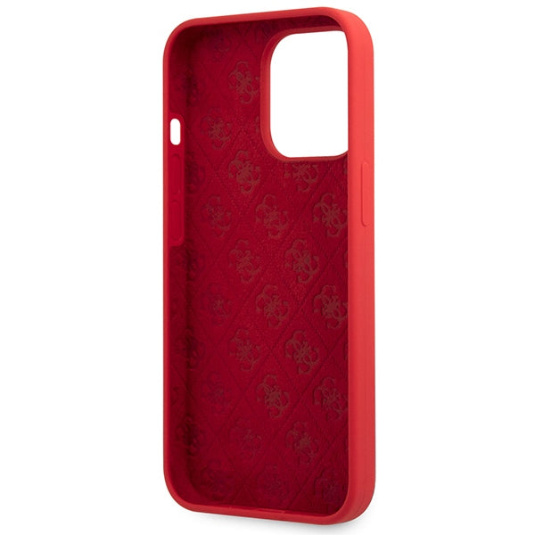 Guess silikoninis dėklas iPhone 13 Pro Max – raudonas