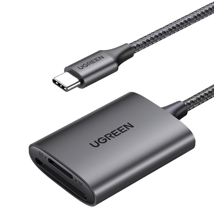 Ugreen CM401 USB-C 5Gb/s SD/TF kortelės skaitytuvas - pilka -- Memory Card Readers