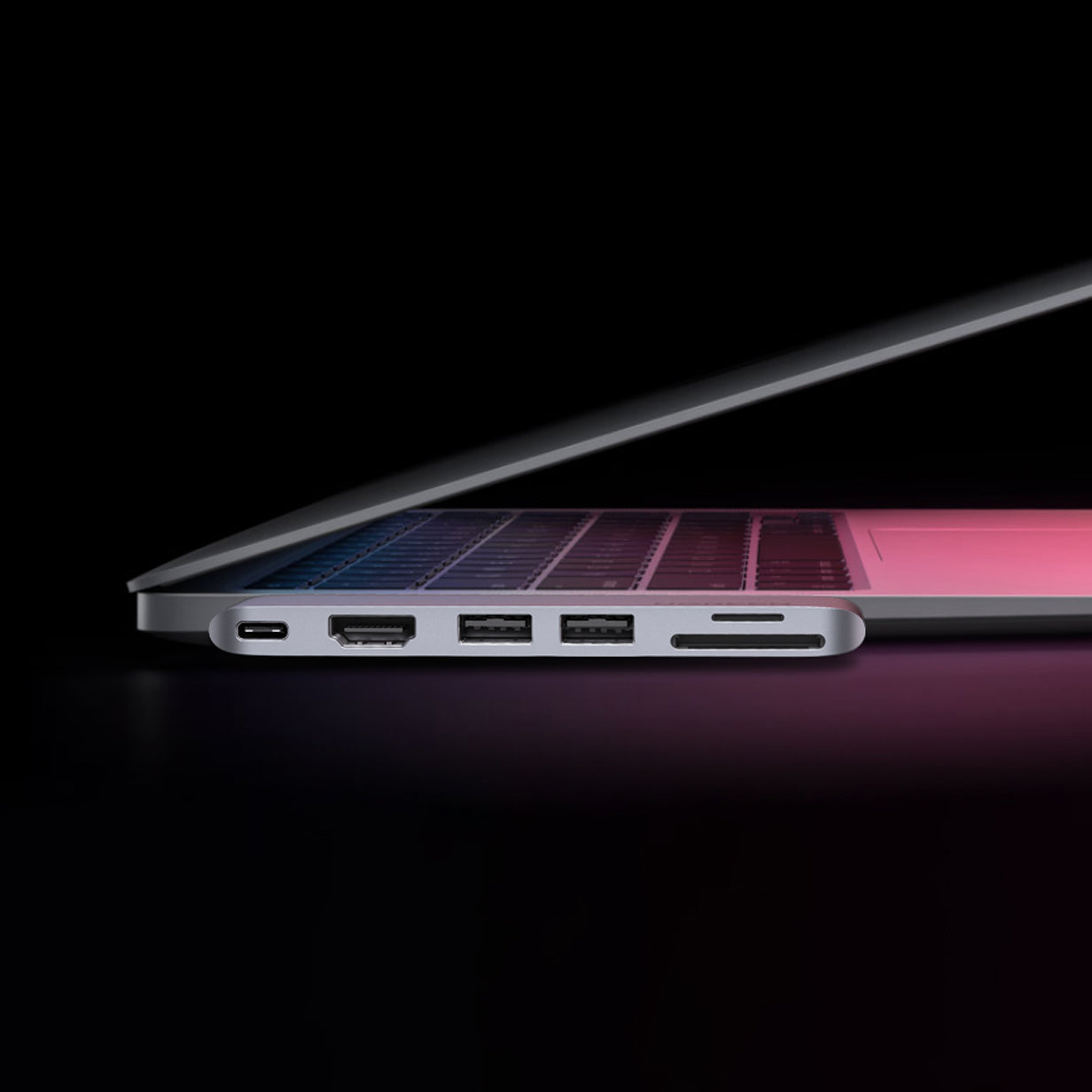 HUB Ugreen CM380 2xUSB-C - HDMI/2xUSB 3.0/SD TF/USB-C PD - pilkas -- MacBook Pro / MacBook Air