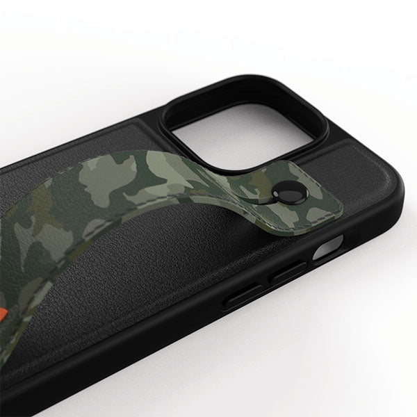 Adidas OR dėklas su dirželiu iPhone 13/13 Pro, juodai žalias