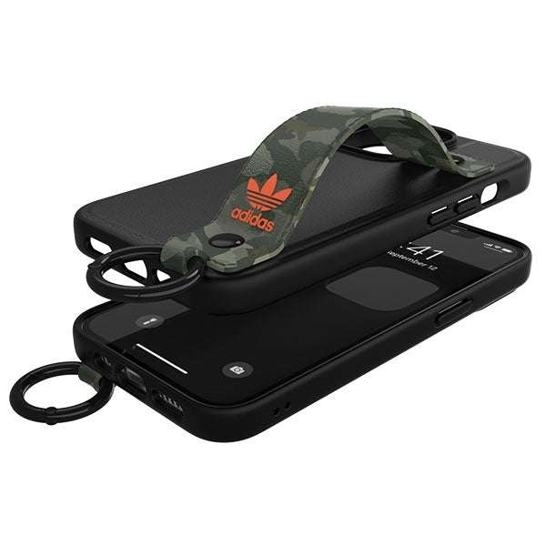 Adidas OR dėklas su dirželiu iPhone 13/13 Pro, juodai žalias