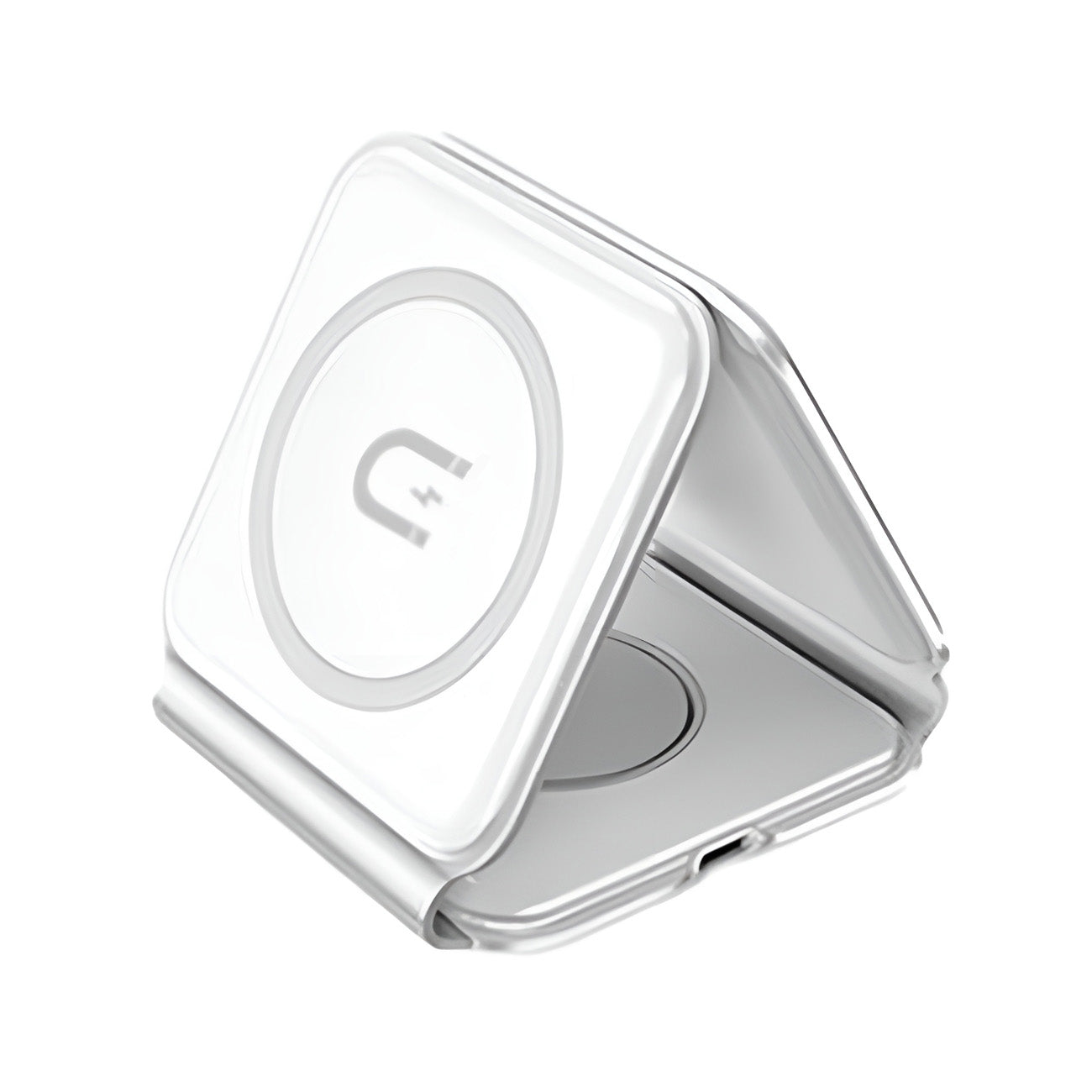 Dudao A11N 15W 3in1 belaidis įkroviklis - baltas + USB-C / USB-C laidas Pirmasis paveikslėlis