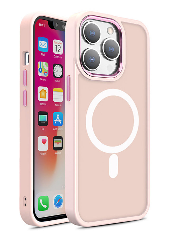 MagSafe magnetinis matinis dėklas iPhone 15 Pro Max – rožinis