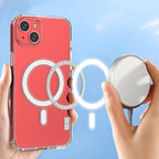 MagSafe iPhone 15 Plus skaidrus magnetinis dėklas