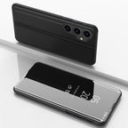 Atverčiamas Clear View Case dėklas Samsung Galaxy S23 FE – juodas