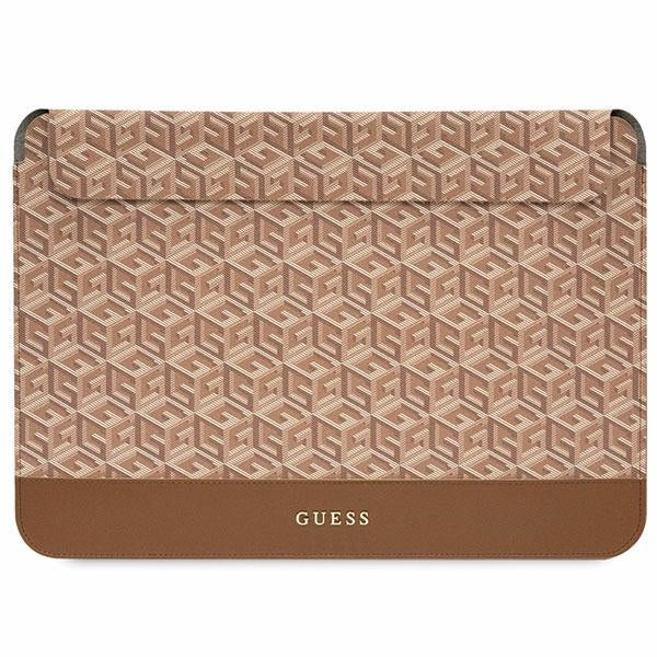 Guess GCube Stripes dėklas 14" nešiojamam kompiuteriui - rudas -- Laptop Bags