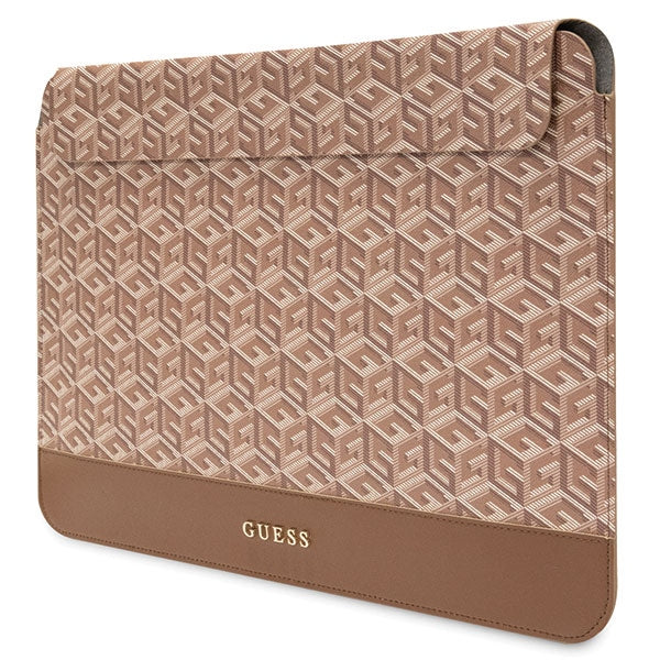 Guess GCube Stripes dėklas 14" nešiojamam kompiuteriui - rudas -- Laptop Bags