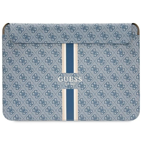 Guess 4G Printed Stripes dėklas 14" nešiojamam kompiuteriui - mėlynas -- Laptop Bags