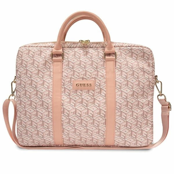 Guess GCube Stripes krepšys 16" nešiojamajam kompiuteriui - rožinis -- Laptop Bags