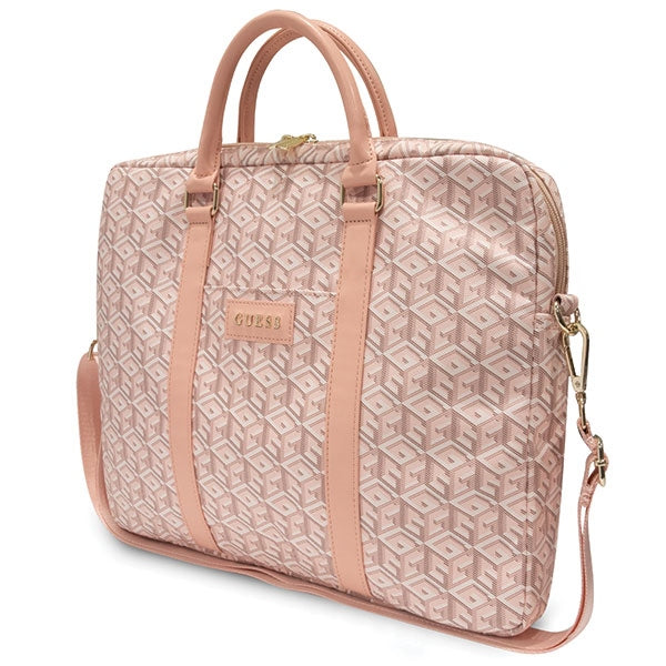 Guess GCube Stripes krepšys 16" nešiojamajam kompiuteriui - rožinis -- Laptop Bags