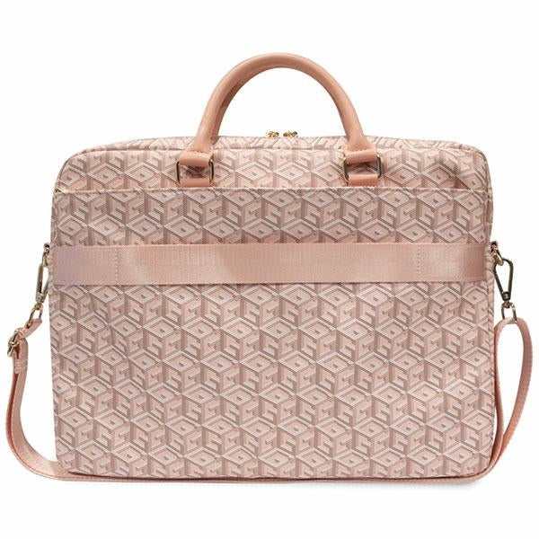 Guess GCube Stripes krepšys 16" nešiojamajam kompiuteriui - rožinis -- Laptop Bags