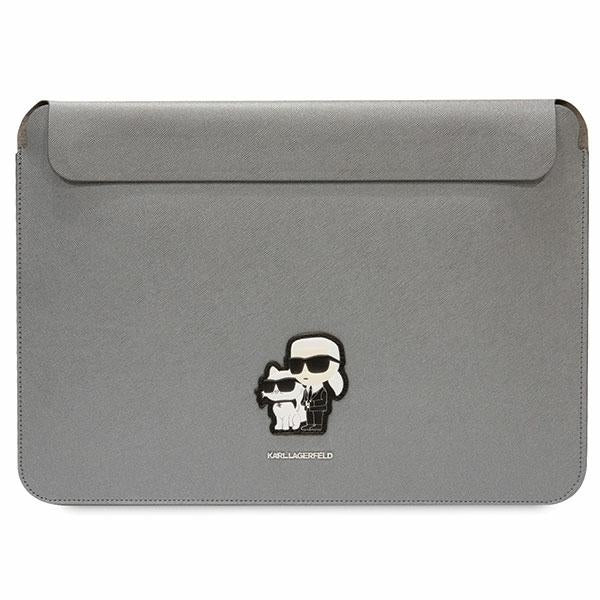 Karl Lagerfeld Saffiano Karl&Choupette dėklas 14" nešiojamam kompiuteriui - sidabrinis -- Cell phone cases and covers