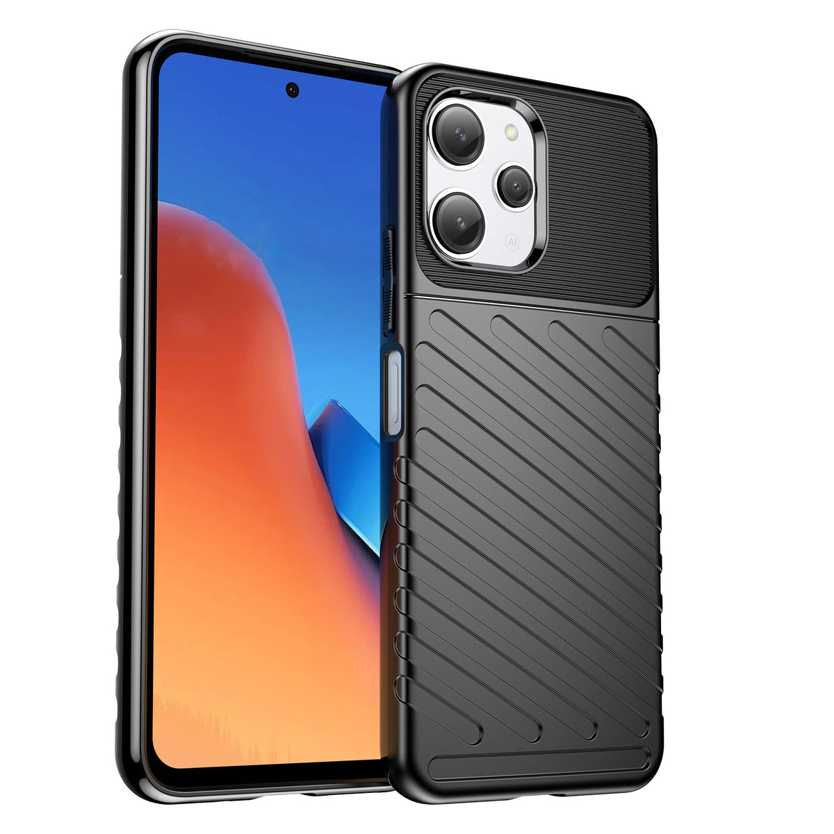 Thunder Case TPU dėklas Xiaomi Redmi 12 – juodas -- Xiaomi Redmi 12