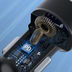 Wozinsky WDCCAC automobilinis įkroviklis USB-C USB-A 36W - juodas