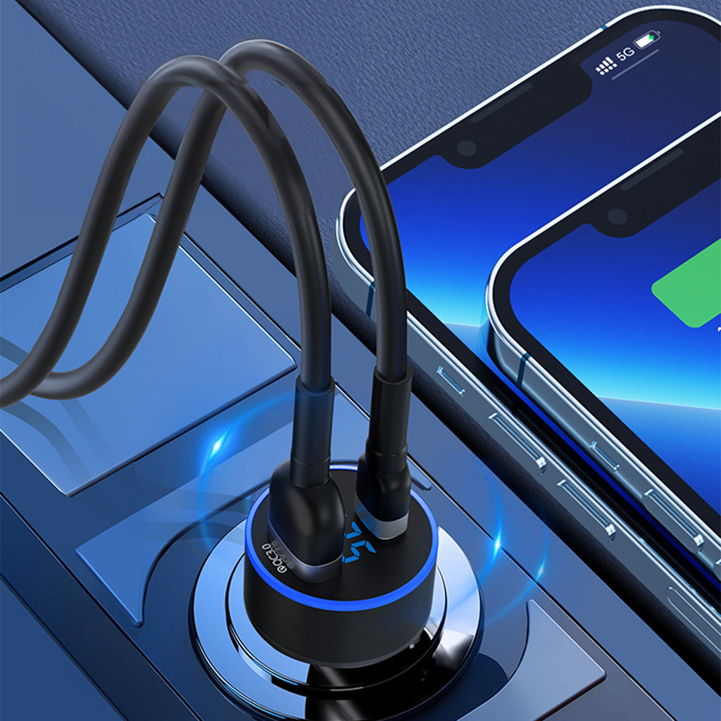 Wozinsky WDCCAC automobilinis įkroviklis USB-C USB-A 36W - juodas