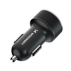 Wozinsky WDCCAC automobilinis įkroviklis USB-C USB-A 36W - juodas
