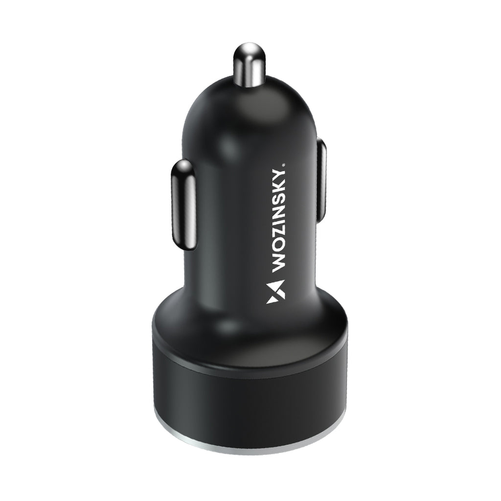 Wozinsky WDCCAC automobilinis įkroviklis USB-C USB-A 36W - juodas