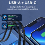 Wozinsky WDCCAC automobilinis įkroviklis USB-C USB-A 36W - juodas