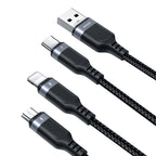 Joyroom laidas Multi-Use Series S-A18 3in1 USB-A - Lightning / USB-C / micro USB 0.3m juodas
