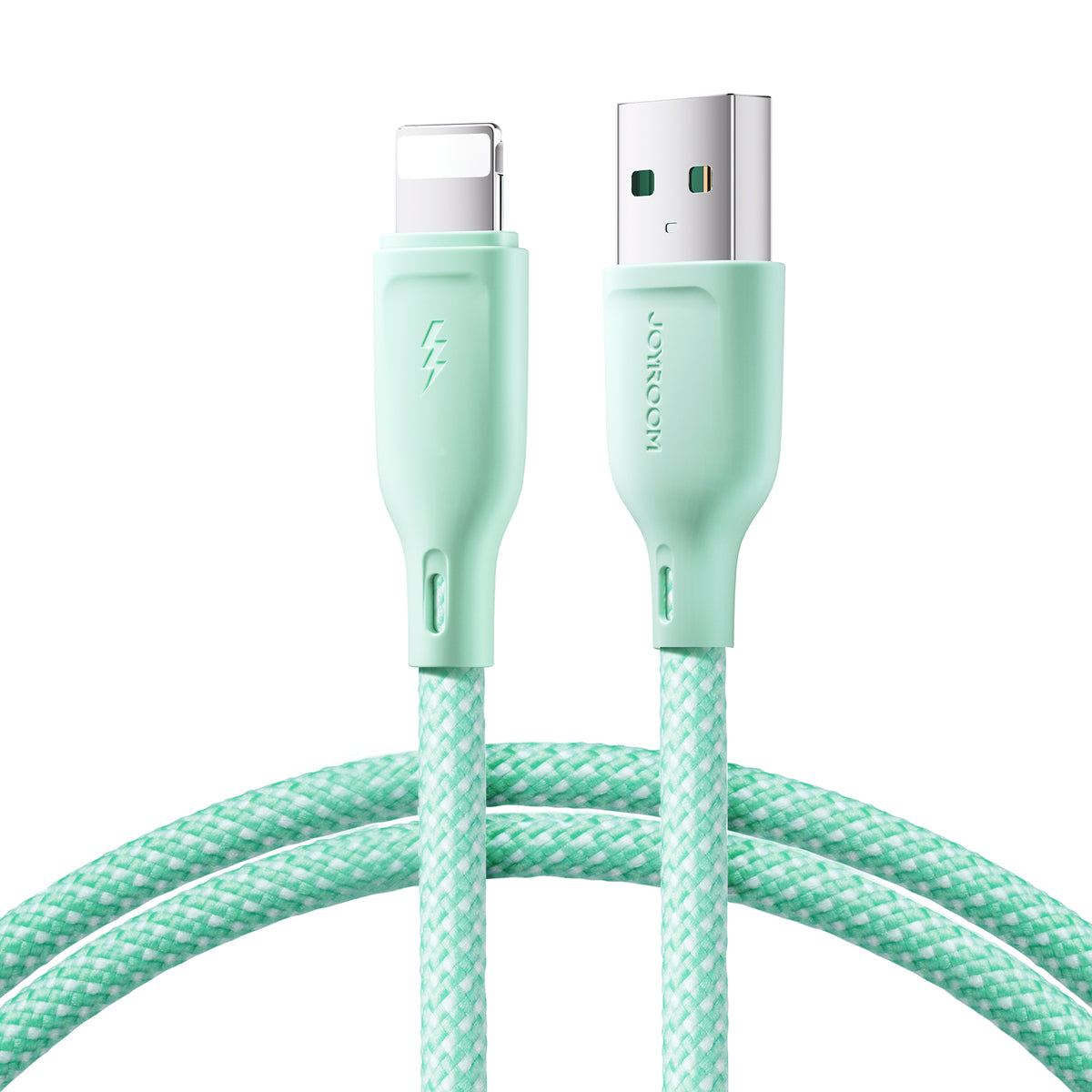 Joyroom laidas Multi-Color Series S-A34 USB-A / Lightning 3A 1m žalias