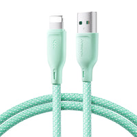 Joyroom laidas Multi-Color Series S-A34 USB-A / Lightning 3A 1m žalias