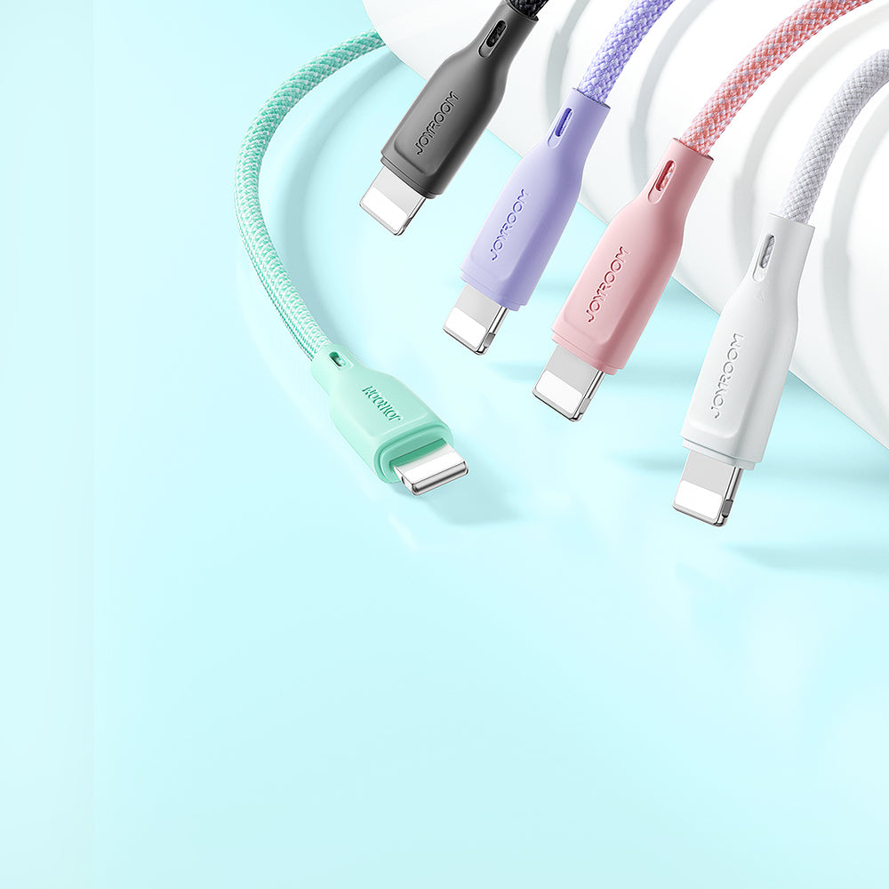 Joyroom laidas Multi-Color Series S-A34 USB-A / Lightning 3A 1m juodas