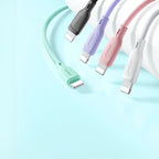 Joyroom laidas Multi-Color Series S-A34 USB-A / Lightning 3A 1m rožinis