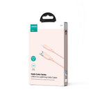 Joyroom laidas Multi-Color Series S-A34 USB-A / Lightning 3A 1m rožinis