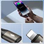 Joyroom Light-Speed Series S-A25 USB-A / USB-C Laidas 100W 1.2m - juodas